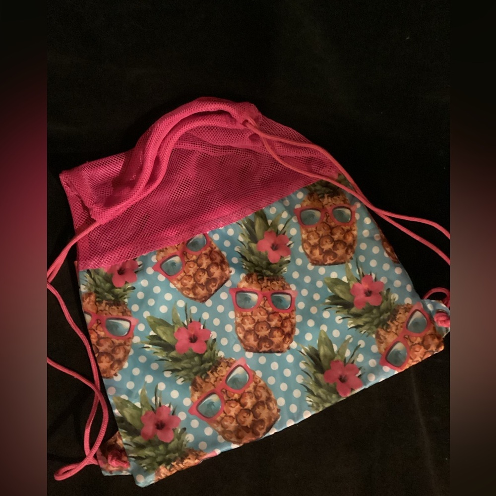 String Backpack/Gym Bag w/ pineapples